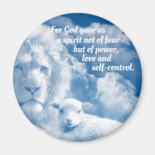 Inspirational Christian Bible Verse for Strength Magnet
