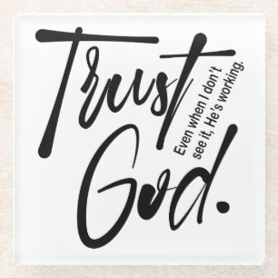Inspirational Christian Bible Verse Glass Coaster