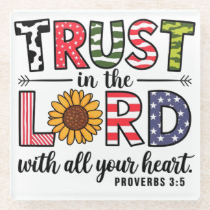 Inspirational Christian Bible Verse Glass Coaster