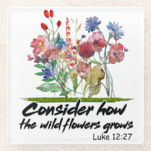 Inspirational Christian Bible Verse Glass Coaster