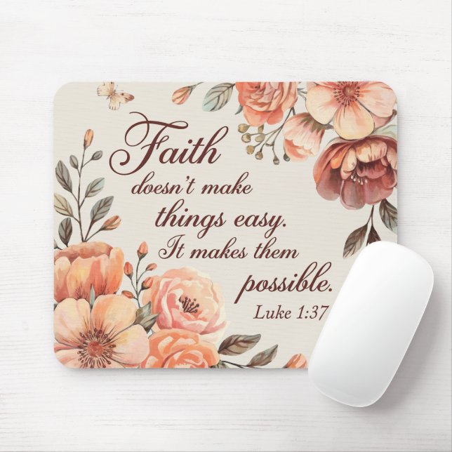 inspirational Christian Bible Verse Mouse Pad (With Mouse)