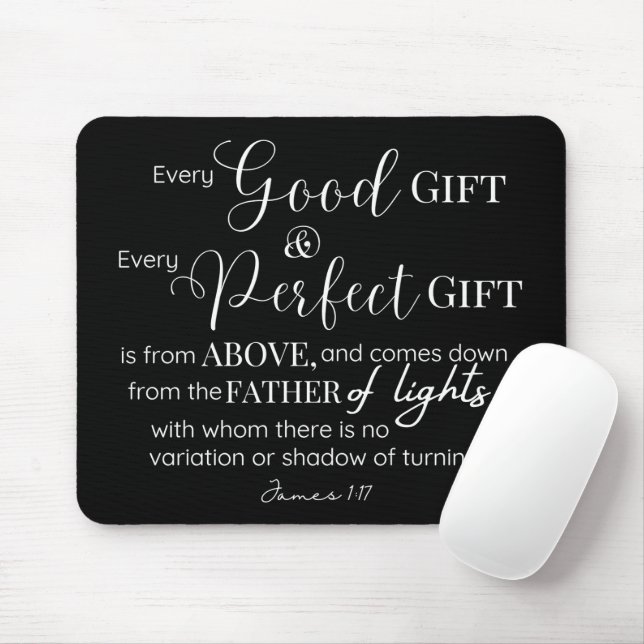 Inspirational Christian Bible Verse Mouse Pad (With Mouse)