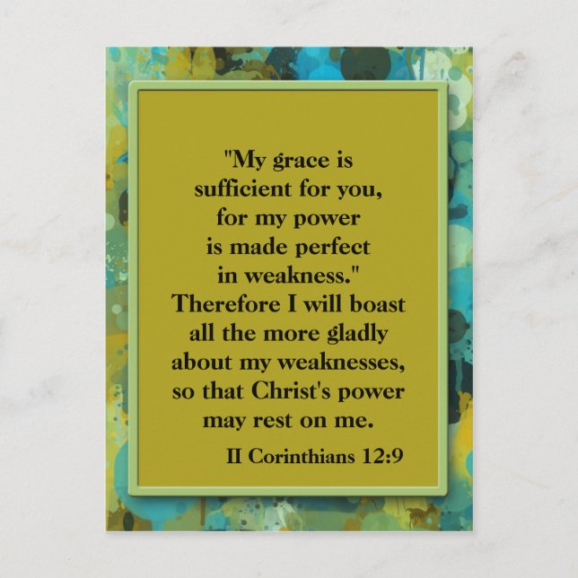 Inspirational Christian Bible Verse Postcard (Front)