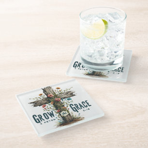 Inspirational Christian Bible Verse///Scripture Glass Coaster