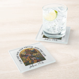 Inspirational Christian Bible Verse///Scripture Glass Coaster
