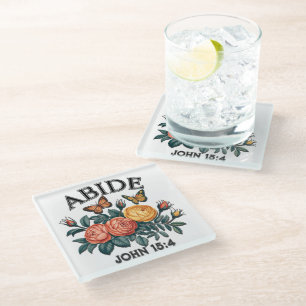 Inspirational Christian Bible Verse///Scripture Glass Coaster
