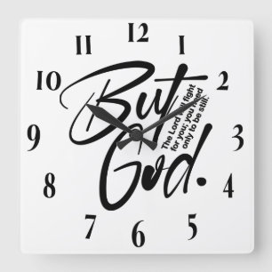 Inspirational Christian Bible Verse Square Wall Clock