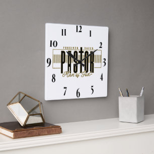 Inspirational Christian Bible Verse Square Wall Clock