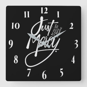 Inspirational Christian Bible Verse Square Wall Clock