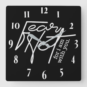 Inspirational Christian Bible Verse Square Wall Clock