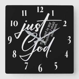 Inspirational Christian Bible Verse Square Wall Clock