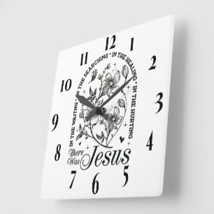 Inspirational Christian Bible Verse Square Wall Clock