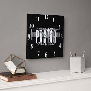 Inspirational Christian Bible Verse Square Wall Clock