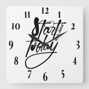 Inspirational Christian Bible Verse Square Wall Clock