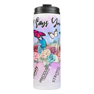 Inspirational Christian Bible Verse Thermal Tumbler