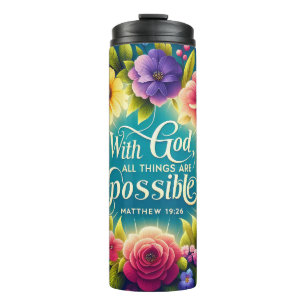 Inspirational Christian Bible Verse Thermal Tumbler