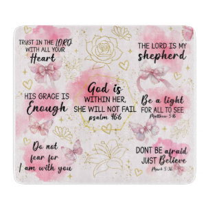 Inspirational Christian Bible Verses Cutting Board