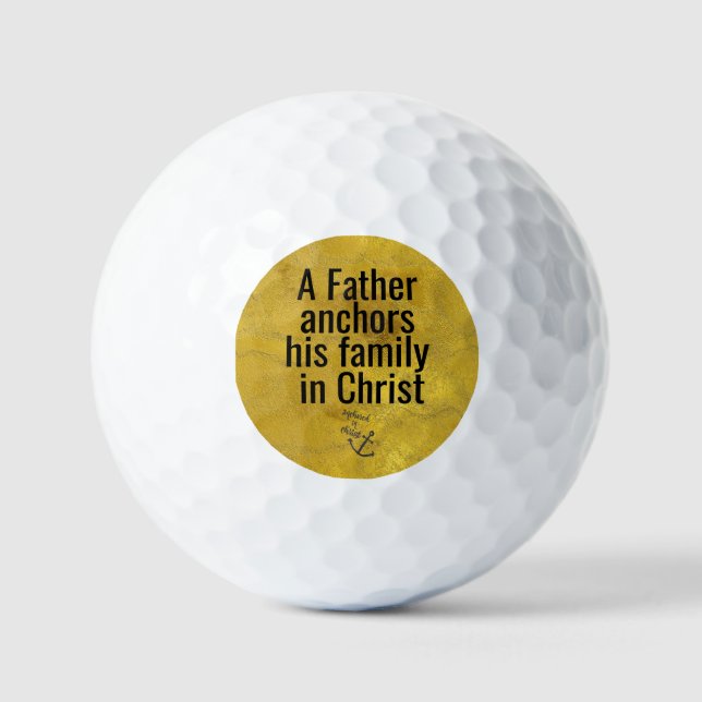 Inspirational Christian Dad Quote  Golf Balls (Front)