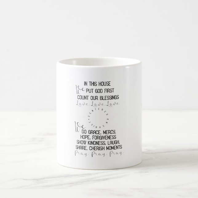 Inspirational Christian Family Quote Coffee Mug (Center)