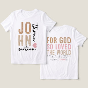Inspirational Christian For God So Loved Tri-Blend Shirt