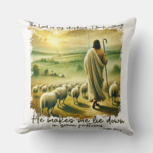 Inspirational Christian Lord Is My Shepherd Cushion