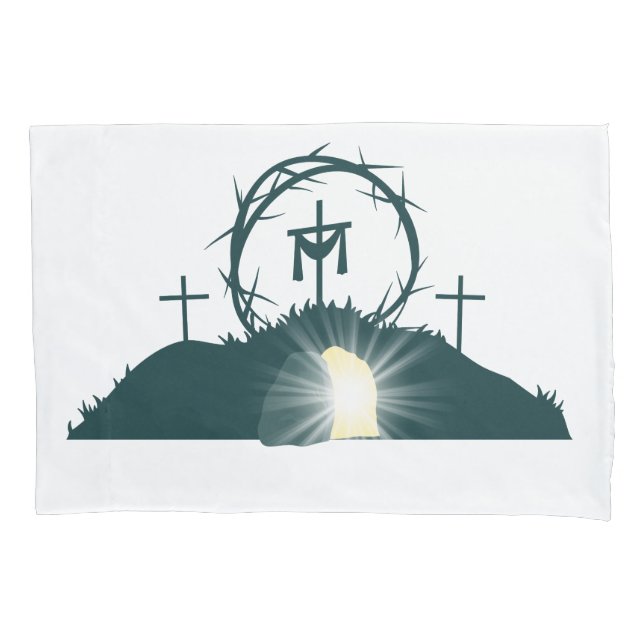 Inspirational Christian Passover Easter Jesus  Pillowcase (Front)