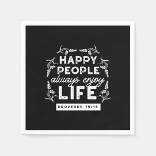 Inspirational Christian Quote from Proverbs 15:15 Napkin