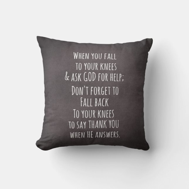 Inspirational Christian Quote Message Cushion (Front)