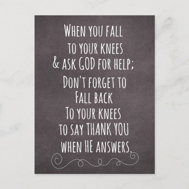 Inspirational Christian Quote Message Postcard (Front)