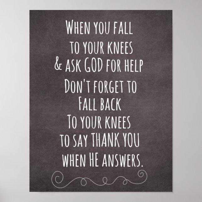 Inspirational Christian Quote Message Poster (Front)