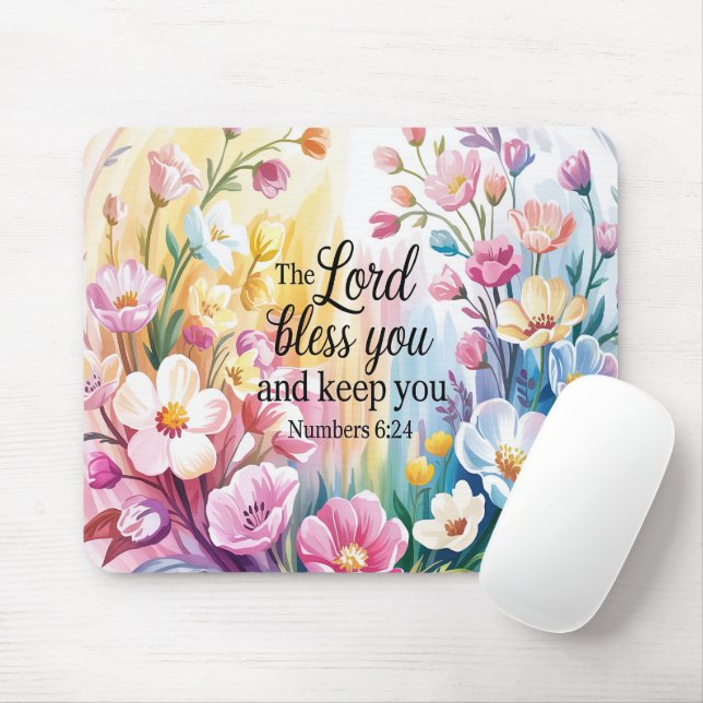 Inspirational Christian Scripture  Mouse Pad (With Mouse)