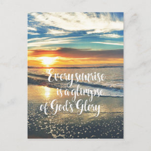 Inspirational Christian Sunrise Quote Postcard