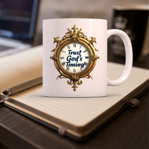 Inspirational Christian Trust God's Timing Coffee Mug