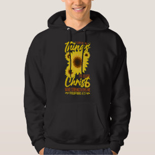 Inspirational Christianity Sunflowers Philippians Hoodie