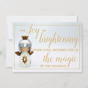Inspirational Christmas quote w/ angel & gold text