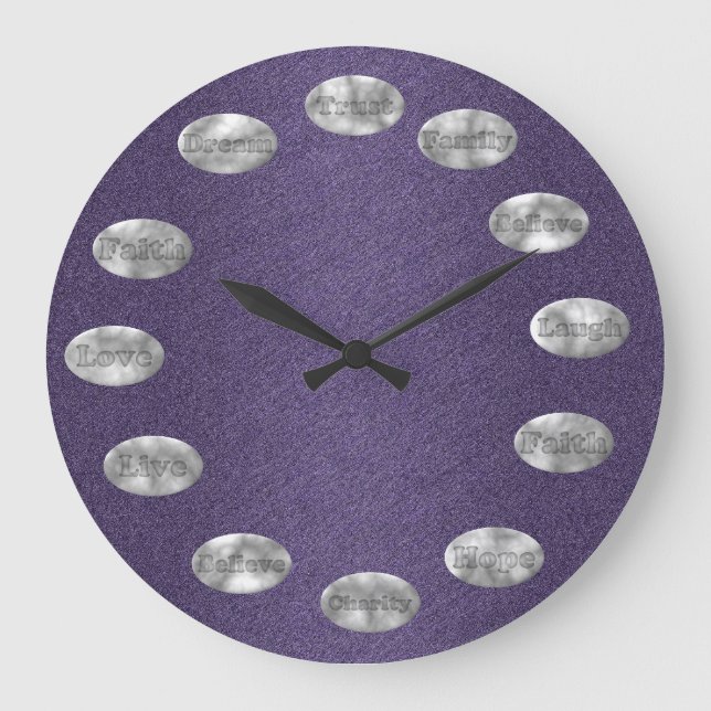 Inspirational Clock PURPLE (Front)