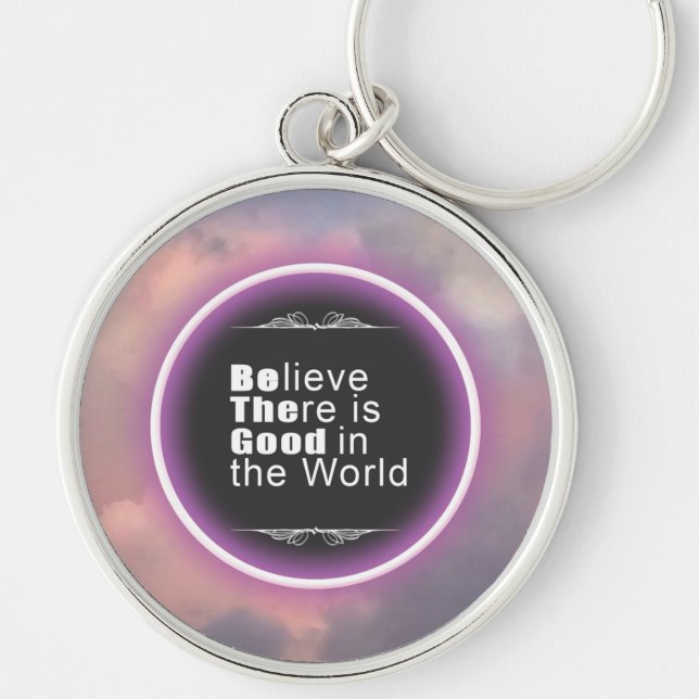 Inspirational Cloud Key Ring (Front)