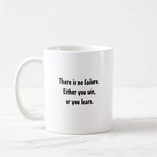 Inspirational coffee mug: win or learn mug