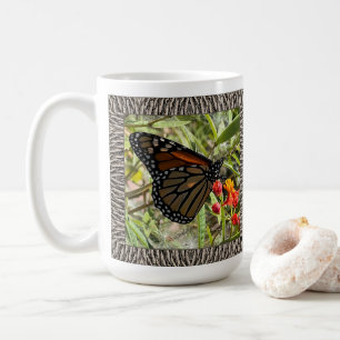 Inspirational Coffee Mug with Monarch on Milkweed