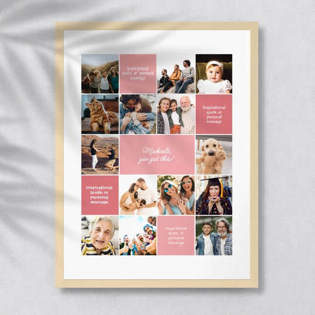 Inspirational Comfort Custom Messages & 14-Photo Poster (Creator Uploaded)