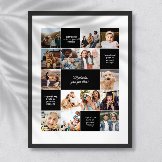 Inspirational Comfort Custom Messages & 14-Photo Poster (Creator Uploaded)