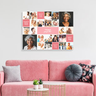 Inspirational Comfort Custom Text 22-Photo Collage Canvas Print