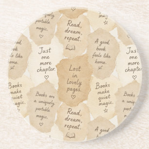 Inspirational Cream Books Magic Coaster