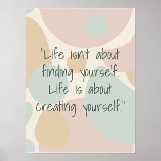 Inspirational creative life poster (Front)