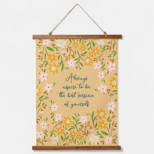 Inspirational cute floral motivational wall decor hanging tapestry