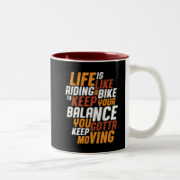 Inspirational Cycling Quote Life Like Riding Bike