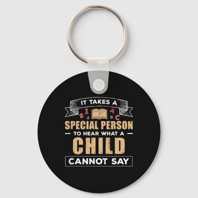 Inspirational Diagnostician Helping Disabilities O Key Ring (Front)