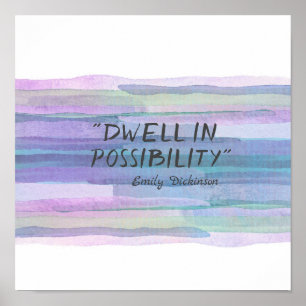 inspirational Dickinson literary quote Poster