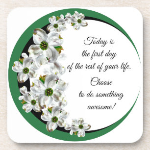 Inspirational Dogwood Plastic Coasters (Set of 6)