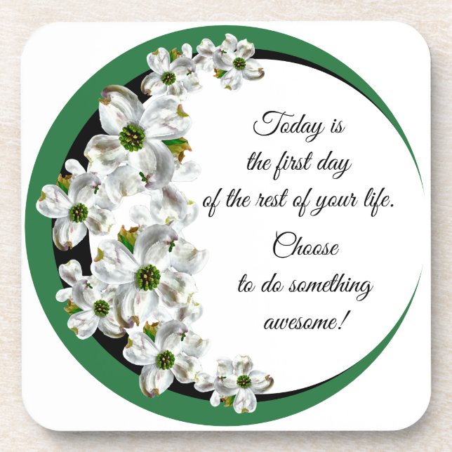 Inspirational Dogwood Plastic Coasters (Set of 6) (Front)